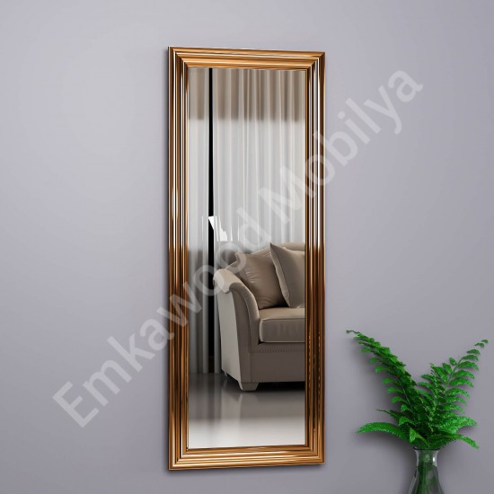 40x105cm dekoratif parlak bronz profil salon boy ayna