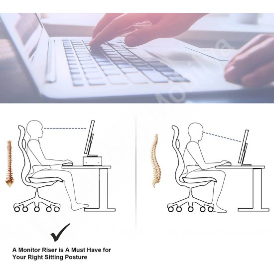 Atlas Siyah Monitör Yükseltici Stand