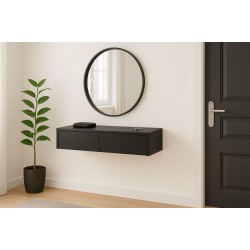 Vidta Çekmeceli Siyah Asma Dresuar