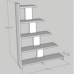 Step Kitaplık Beyaz Step Kitaplık Beyaz