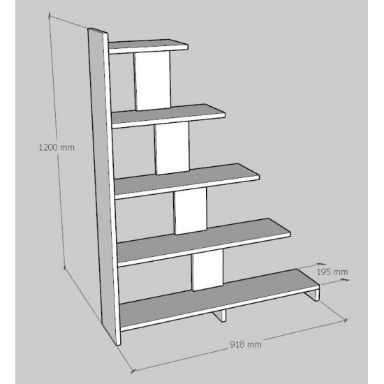 Step Kitaplık Safir Meşe Step Kitaplık Safir Meşe