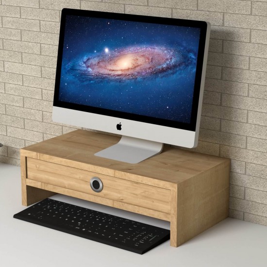 Alya Safir Meşe Monitör Yükseltici Stand Alya Safir Meşe Monitör Yükseltici Stand