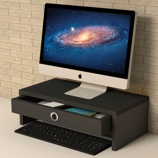 Alya Siyah Monitör Yükseltici Stand Alya Siyah Monitör Yükseltici Stand