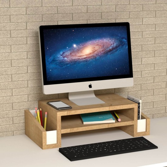 Atlas Safir Meşe Monitör Yükseltici Stand Atlas Safir Meşe Monitör Yükseltici Stand
