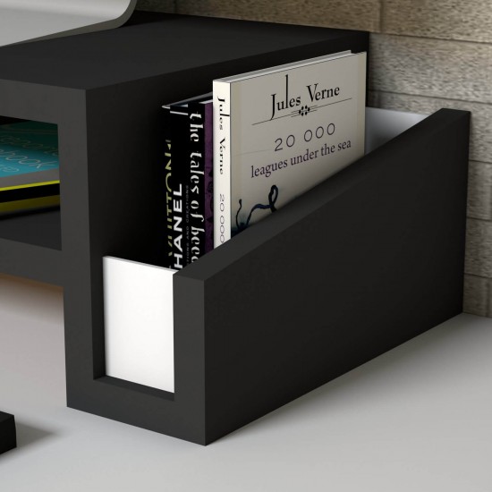 Atlas Siyah Monitör Yükseltici Stand
