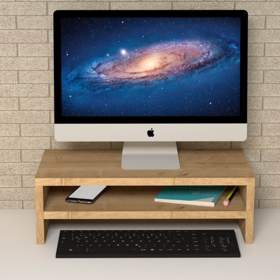 Beliz Safir Meşe Monitör Yükseltici Stand
