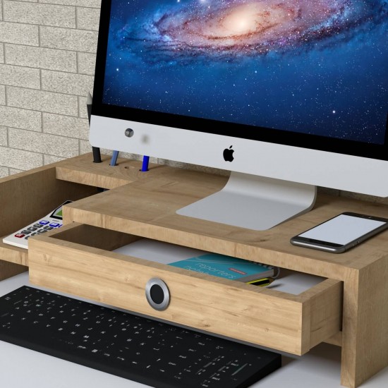 Mira Safir Meşe Monitör Yükseltici Stand Mira Safir Meşe Monitör Yükseltici Stand