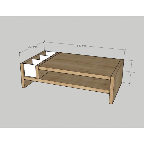 Sally Cıragan Ceviz Monitör Yükseltici Stand