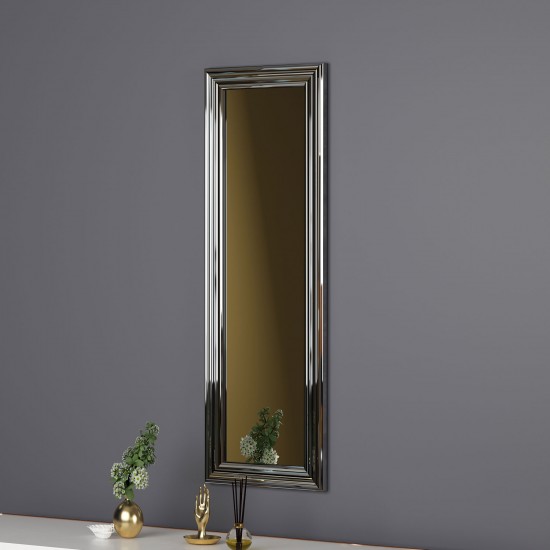 40X105 Cm Dekoratif Parlak Gümüş Profil Salon Boy Ayna 40X105 Cm Dekoratif Parlak Gümüş Profil Salon Boy Ayna