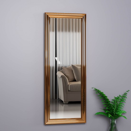 40x105cm dekoratif parlak bronz profil salon boy ayna