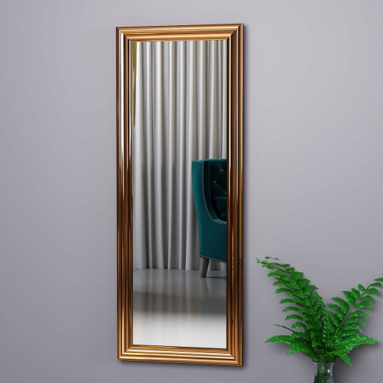 40x105cm dekoratif parlak bronz profil salon boy ayna