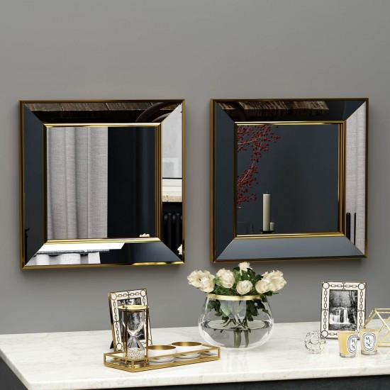 40x40 2'li dekoratif altın çerceveli salon ayna 40x40 2'li dekoratif altın çerceveli salon ayna