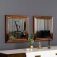 40x40 2'li dekoratif parlak bronz çerceveli salon ayna 40x40 2'li dekoratif parlak bronz çerceveli salon ayna