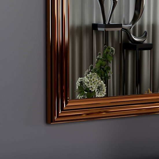 40x40 2'li dekoratif parlak bronz çerceveli salon ayna 40x40 2'li dekoratif parlak bronz çerceveli salon ayna
