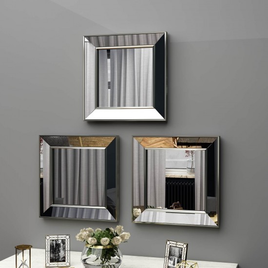40x40 3'lü dekoratif bronz çerceveli salon ayna 40x40 3'lü dekoratif bronz çerceveli salon ayna