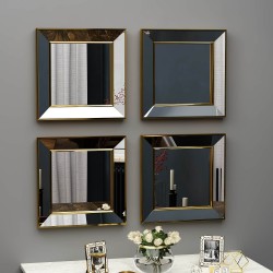 40x40 4'lü dekoratif altın çerceveli salon ayna 40x40 4'lü dekoratif altın çerceveli salon ayna