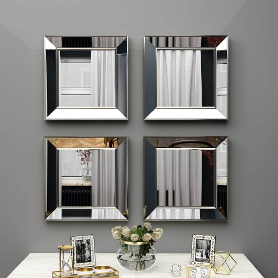 40x40 4'lü dekoratif bronz çerceveli salon ayna 40x40 4'lü dekoratif bronz çerceveli salon ayna