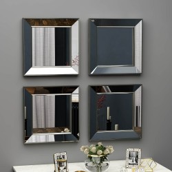 40x40 4'lü dekoratif bronz çerceveli salon ayna 40x40 4'lü dekoratif bronz çerceveli salon ayna
