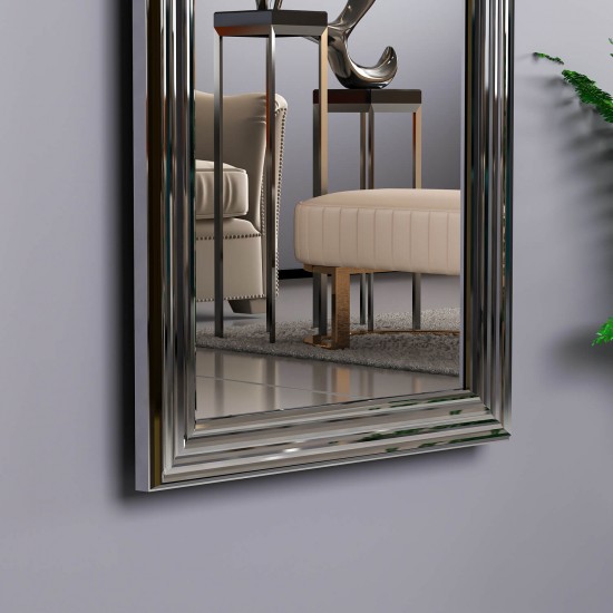 45x110cm dekoratif parlak gümüş profil salon boy ayna 45x110cm dekoratif parlak gümüş profil salon boy ayna