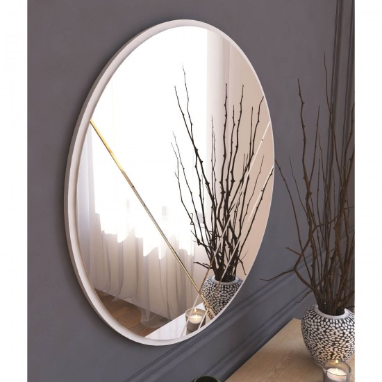 60cm asimetrik desen beyaz salon ayna 60cm asimetrik desen beyaz salon ayna