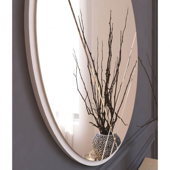 60cm asimetrik desen beyaz salon ayna 60cm asimetrik desen beyaz salon ayna