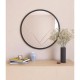 60cm asimetrik  desen siyah yuvarlak salon ayna