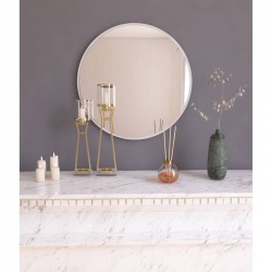 60cm yuvarlak beyaz dekoratif ayna