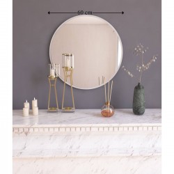 60cm yuvarlak beyaz dekoratif ayna 60cm yuvarlak beyaz dekoratif ayna
