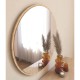60cm yuvarlak safir meşe dekoratif ayna