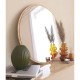 60cm yuvarlak safir meşe dekoratif ayna