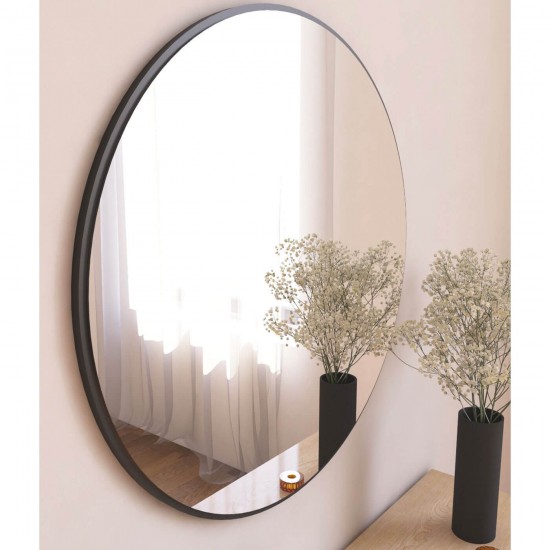 60cm yuvarlak siyah dekoratif ayna 60cm yuvarlak siyah dekoratif ayna