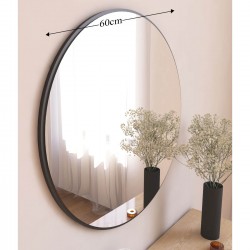 60cm yuvarlak siyah dekoratif ayna 60cm yuvarlak siyah dekoratif ayna