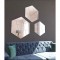 70x60cm,60x50cm,50x40cm asimetrik desen altıgen salon ayna