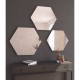 70x60cm,60x50cm,50x40cm asimetrik desen altıgen salon ayna