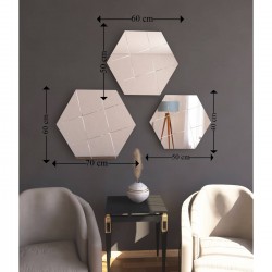 70x60cm,60x50cm,50x40cm asimetrik desen altıgen salon ayna 70x60cm,60x50cm,50x40cm asimetrik desen altıgen salon ayna