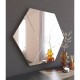 70x60cm asimetrik desen altıgen salon ayna