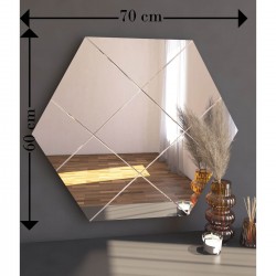 70x60cm baklava desen altıgen salon ayna 70x60cm baklava desen altıgen salon ayna