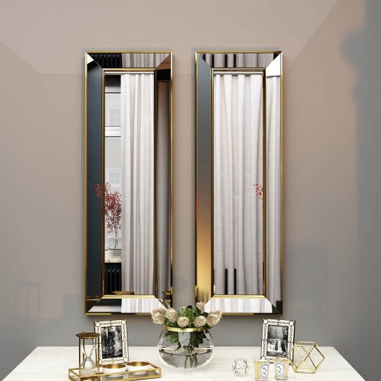 90x30 2'li dekoratif altın çerceveli salon ayna 90x30 2'li dekoratif altın çerceveli salon ayna