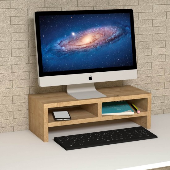 Eliz Safir Meşe Monitör Yükseltici Stand