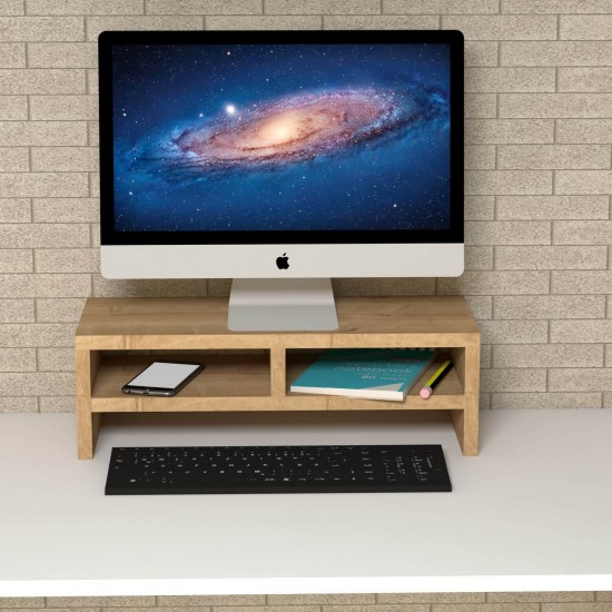 Eliz Safir Meşe Monitör Yükseltici Stand