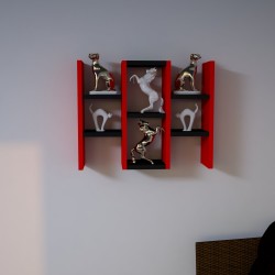 Salue Çok Amaçlı Raf (kırmızı-siyah) Salue Çok Amaçlı Raf (kırmızı-siyah)